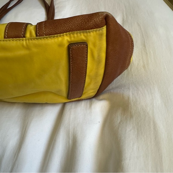 Prada Yellow and Brown Nylon Women’s Shoulder Bag - Picture 8 of 12